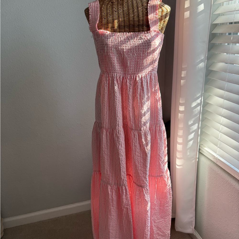Nine West Pink and White Gingham Dress